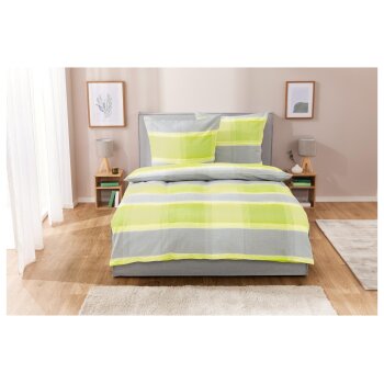 LIVARNO home Seersucker-Bettwäsche, 200 x 220 cm (Streifen) - B-Ware neuwertig