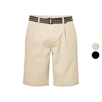 LIVERGY® Herren Shorts, mit abnehmbarem Gürtel -...
