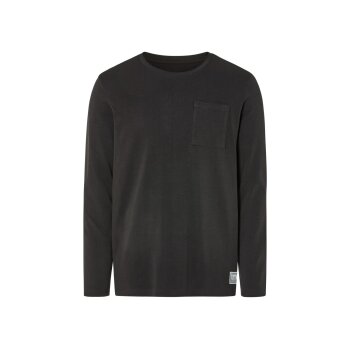 LIVERGY® Herren Langarmshirt aus reiner Baumwolle (Grau, L(52/54)) - B-Ware neuwertig