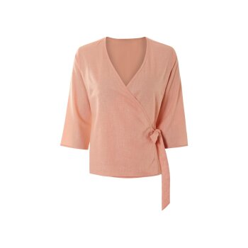 esmara® Damen Leinenbluse, leger geschnitten (koralle, 42) - B-Ware neuwertig