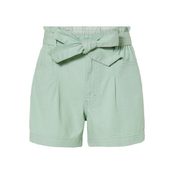 esmara® Damen Jeansshorts mit hoher Paperbag-Bund (mint, 44) - B-Ware sehr gut
