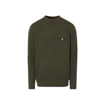 LIVERGY® Herren Strickpullover mit Schulterpatches - B-Ware