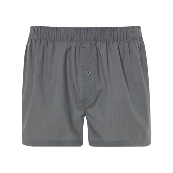 LIVERGY® Herren Webboxer, 2 Stück, aus reiner Bio-Baumwolle (Karo/grau, 6/L) - B-Ware neuwertig