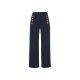 esmara® Damenhose, mit Knöpfen, M, marineblau - B-Ware neuwertig