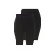 esmara® 2er Set Damen-Radlerhosen, gerippt, XL, schwarz - B-Ware neuwertig
