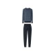 LIVERGY® Herren-Pyjama, aus Bio-Baumwolle, XL, dunkelblau - B-Ware neuwertig