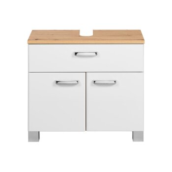LIVARNO home Waschbeckenunterschrank »Palermo«, weiß/Korpus Eiche-Artisan - B-Ware sehr gut
