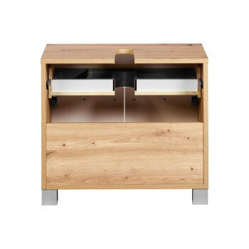 LIVARNO home Waschbeckenunterschrank »Palermo«, weiß/Korpus Eiche-Artisan - B-Ware sehr gut