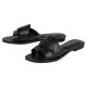 esmara® Damen Pantoletten, flacher Absatz (Schwarz, 37) - B-Ware sehr gut