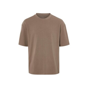 LIVERGY® Herren Oversize-T-Shirt, in Heavy-Jersey-Qualität (Braun, L(52/54)) - B-Ware neuwertig