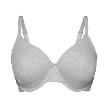 esmara® Damen Bügel-BHs, 2 Stück, hohen Baumwollanteil (Grau/Weiß, 90E) - B-Ware neuwertig
