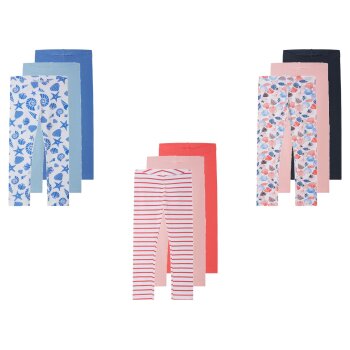 lupilu® Kinder-Leggings, 3 Stück, mit hohem...