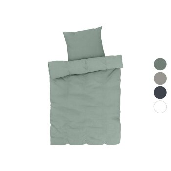 LIVARNO home Baumwoll-Leinen-Bettwäsche, 135 x 200...