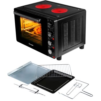 Hanseatic Multiofen HMO287BKB, mit 2 Kochfeldern - B-Ware...