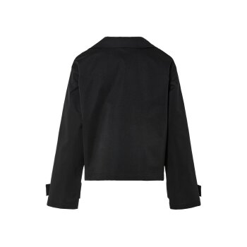 esmara® Damen Trenchjacke, mit breitem Reverskragen (Schwarz, 44) - B-Ware neuwertig