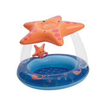PLAYTIVE Kleinkinder Planschbecken mit Dach, 2-teilig...