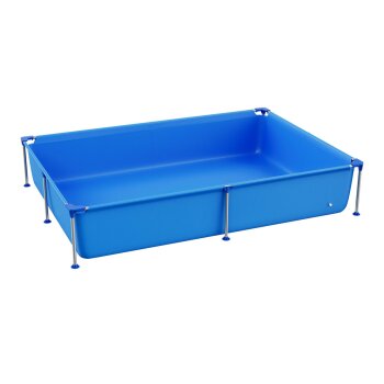 CRIVIT Metal-Frame-Pool, L 228 x B 159 x H 42 cm, blau -...
