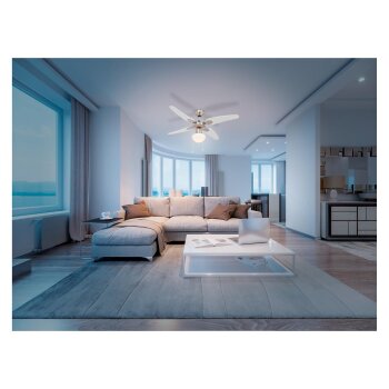 LIVARNO home Deckenleuchte LED mit Ventilator klassisch -...