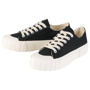 esmara® Damen Freizeitschuhe aus strapazierfähigem Canvas (Schwarz, 37) - B-Ware sehr gut