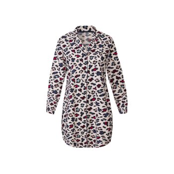 esmara® Damen Pyjama-Shirt lang, M 38/40, Leopard -...