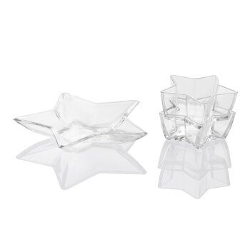 LIVARNO HOME Glas-Schalen-/Servierteller-Set (Stern, 3-teilig) - B-Ware Transportschaden Kosmetisch