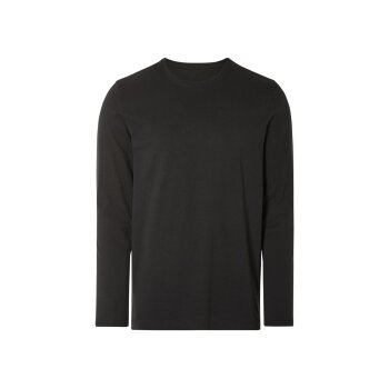 LIVERGY® Herren Langarmshirts, 2 Stück, körpernah geschnitten (schwarz/grau, L(52/54)) - B-Ware neuwertig