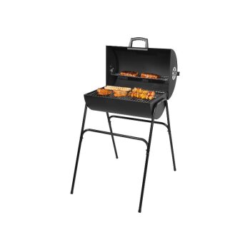 GRILLMEISTER »KANSAS« Fass-Holzkohlegrill -...