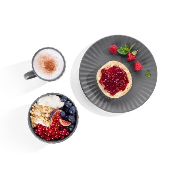 LIVARNO home Geschirrset aus Steinzeug, 18-teilig (Grau) - B-Ware sehr gut