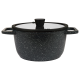 SILVERCREST® Kochtopf, Ø 24 cm, Aluguss (Granitoptik schwarz) - B-Ware neuwertig