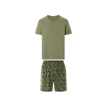 LIVERGY® Herren Pyjama, mit hohem Baumwollanteil -...