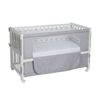 roba Room Bed Little Stars, 60 x 120 cm, Beistellbett zum Elternbett mit kompletter Ausstattung - B-Ware sehr gut