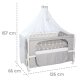 roba Room Bed Little Stars, 60 x 120 cm, Beistellbett zum Elternbett mit kompletter Ausstattung - B-Ware sehr gut