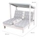 roba Outdoor-Kinderliege Little Stars, inkl. Polster, grau - B-Ware neuwertig