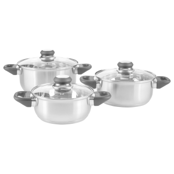 SILVERCREST® Topf-Set, 6-teilig, Edelstahl - B-Ware neuwertig