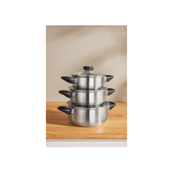 SILVERCREST® Topf-Set, 6-teilig, Edelstahl - B-Ware neuwertig