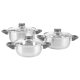 SILVERCREST® Topf-Set, 6-teilig, Edelstahl - B-Ware neuwertig