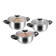 SILVERCREST® Topf-Set, 6-teilig, Edelstahl - B-Ware neuwertig