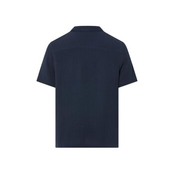 LIVERGY® Herren Musselinhemd, aus reiner Baumwolle (navy, M (39/40)) - B-Ware neuwertig