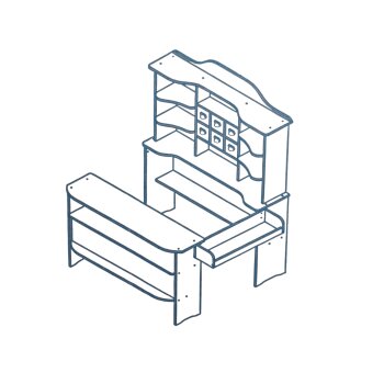 roba Kaufladen Macaron, Mint-Weiss - B-Ware neuwertig