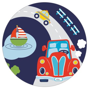 roba Spielzeugtruhe Rennfahrer, Sitz-& Aufbewahrungstruhe fürs Kinderzimmer, blau - B-Ware sehr gut