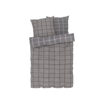 LIVARNO home Fleece-Bettbezug, 240 x 220 cm, kariert -...