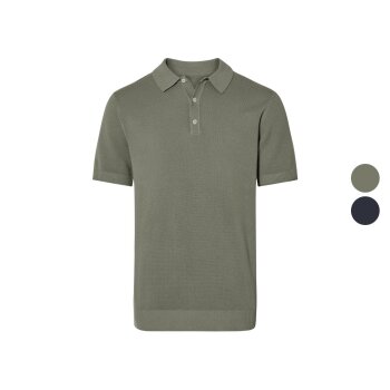 esmara Men Herren Feinstrick-Poloshirt, reine Baumwolle -...