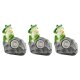 LIVARNO home LED-Solarleuchten, manuell ausschaltbar (3 Stück grau mit Frosch) - B-Ware sehr gut