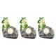 LIVARNO home LED-Solarleuchten, manuell ausschaltbar (3 Stück grau mit Frosch) - B-Ware sehr gut