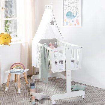 roba Little Stars Komplettwiegenset, 40 x 90 cm, weiß - B-Ware sehr gut