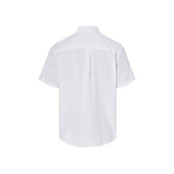 LIVERGY® Herren Leinenhemd, aus luftig-leichter Qualität (Weiß, L (41/42)) - B-Ware neuwertig