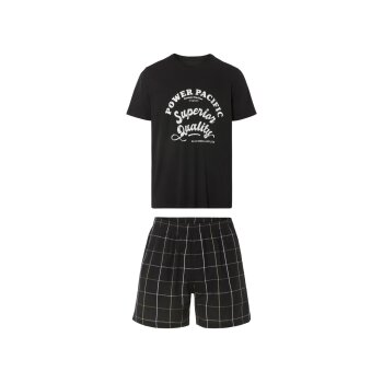 LIVERGY® Herren Shorty aus reiner Baumwolle (Schwarz, S (44/46)) - B-Ware neuwertig