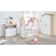 roba 2in1 Baby- & Beistellbett Cabane, 60 x 120 cm, Holz natur/weiß - B-Ware neuwertig