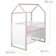 roba 2in1 Baby- & Beistellbett Cabane, 60 x 120 cm, Holz natur/weiß - B-Ware neuwertig