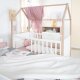 roba 2in1 Baby- & Beistellbett Cabane, 60 x 120 cm, Holz natur/weiß - B-Ware neuwertig